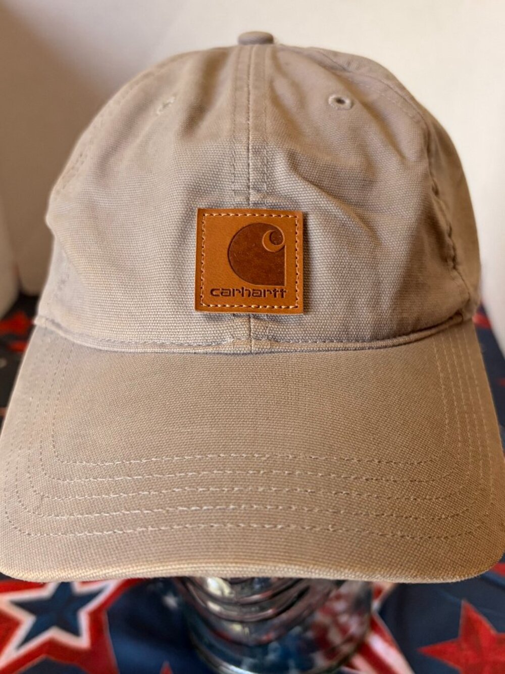 Carhartt Canvas Cap - Dusty Olive hook & loop adjustable OSFA EUC